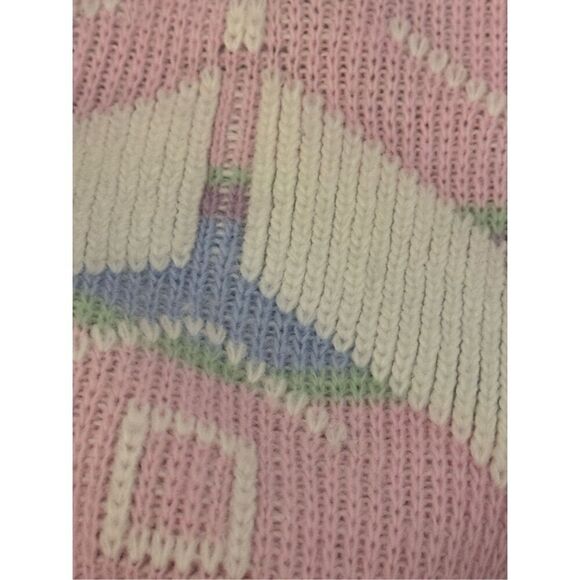 Vintage 90s Pastel Winter Snowflake Sweater Small - Picture 4 of 5